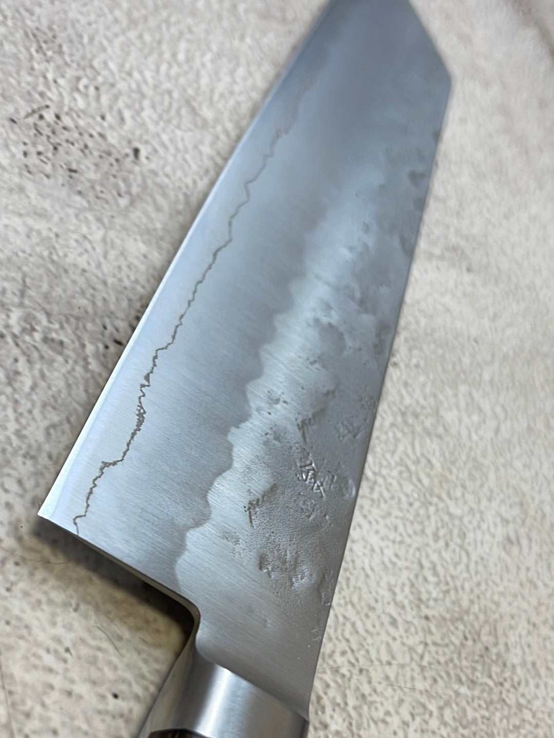 Tsunehisa G3 Nashiji Brown Kiritsuke 210mm - Made in Japan 🇯🇵 With bolster