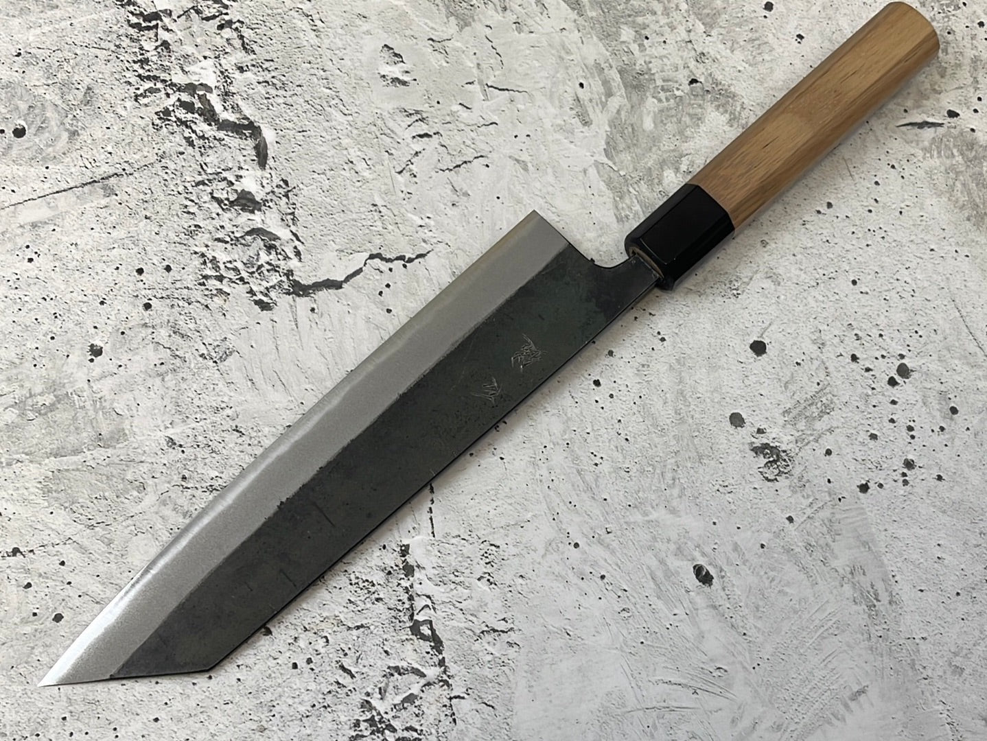 Yoshimune Kiritsuke Kurouchi 180 mm Aogami (Blue) #2 Double-Bevel