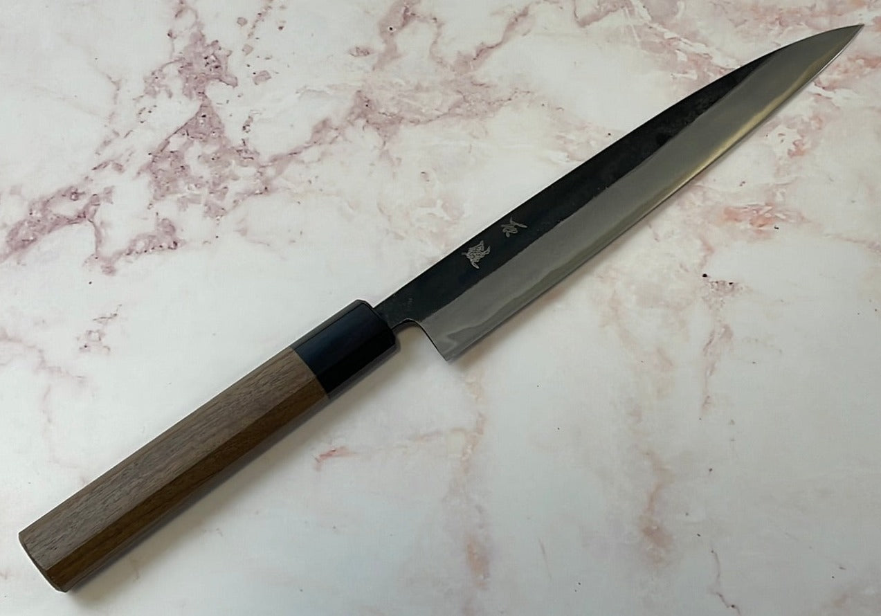 Yoshimune Yanagiba Kurouchi 210 mm (8.3 in) Aogami (Blue) #2 Double-Bevel