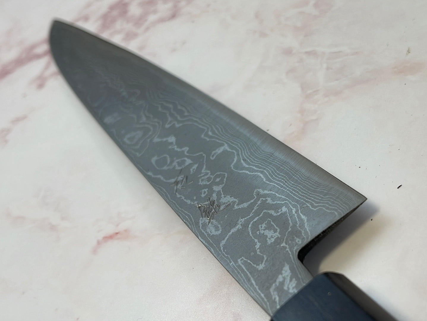 Yoshimune Yanagiba 210 mm(8.3 in) Aogami(Blue) No.2 Damascus (33 layers) Double-Bevel