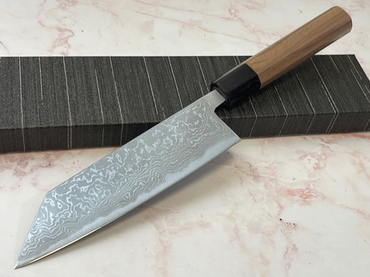 Yoshimune Bunka 165mm Aogami (Blue) #2 Damascus (33 layers) Double-Bevel