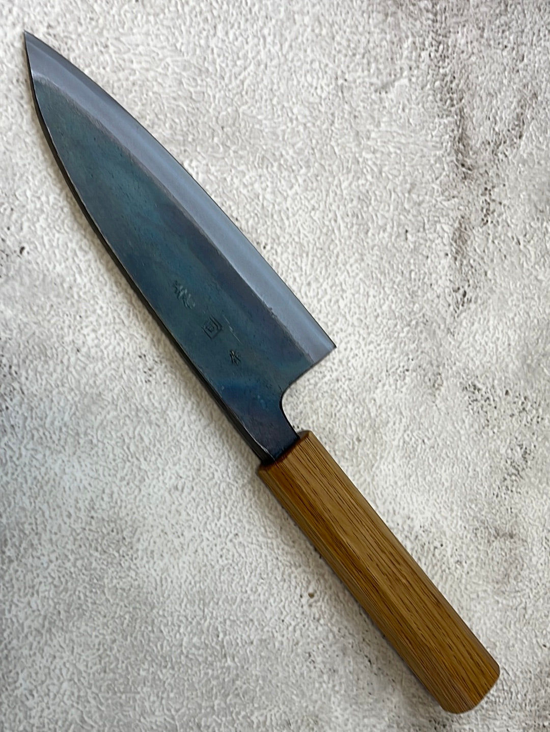 Tsukasa Shiro Kuro 150mm Deba - Shirogami Steel - Oak Octagnon Handle