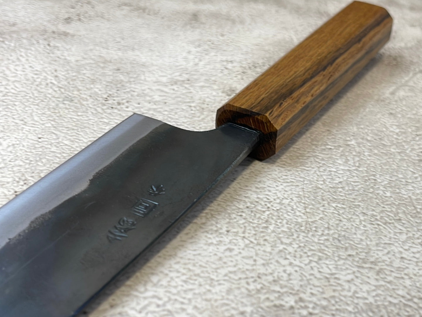 Tsukasa Shiro Kuro 165mm Bunka- Shirogami Steel - Oak Octagnon Handle