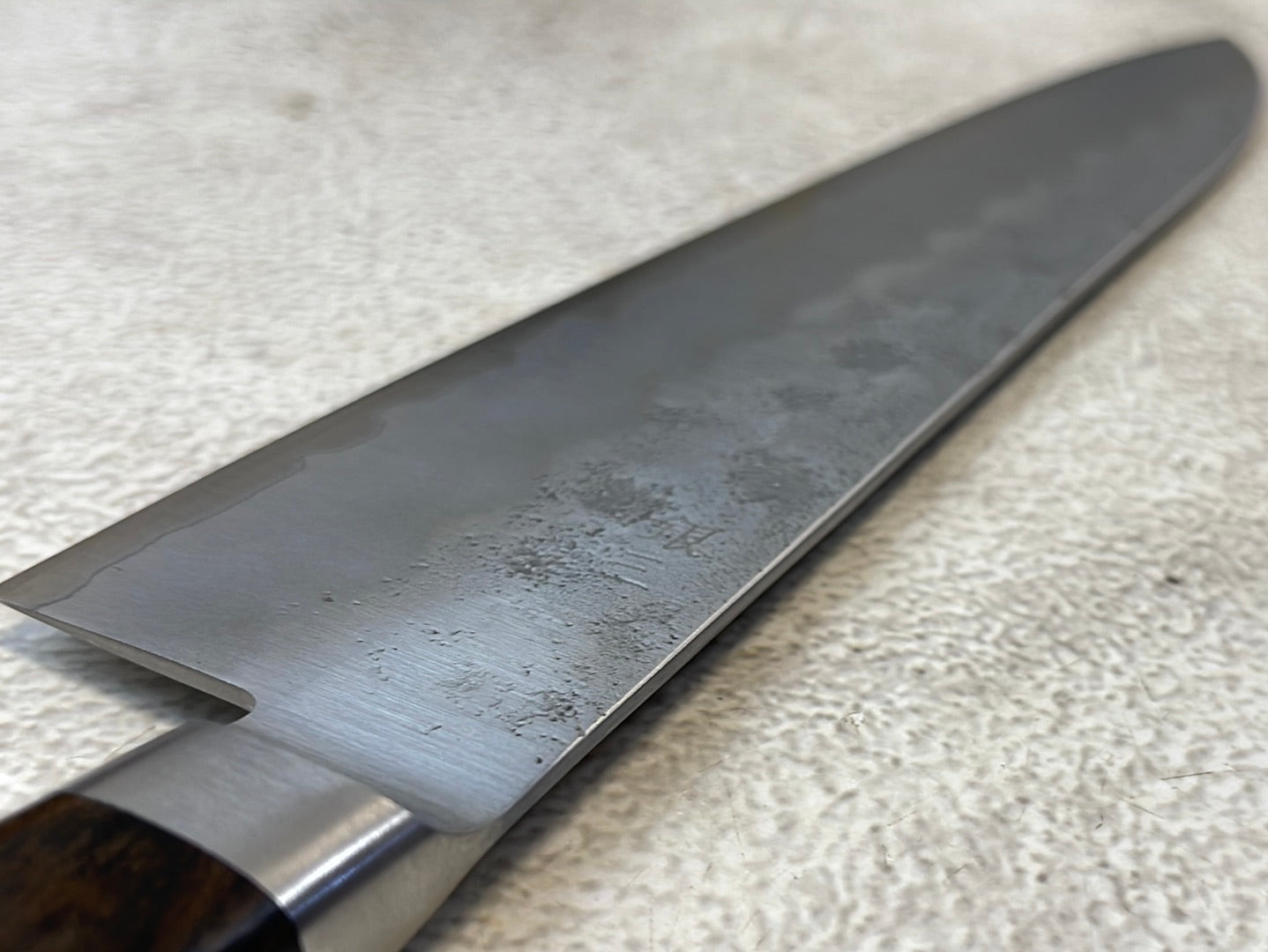 Tsunehisa G3 Nashiji Brown Gyuto 210mm - Made in Japan 🇯🇵 With Bolster