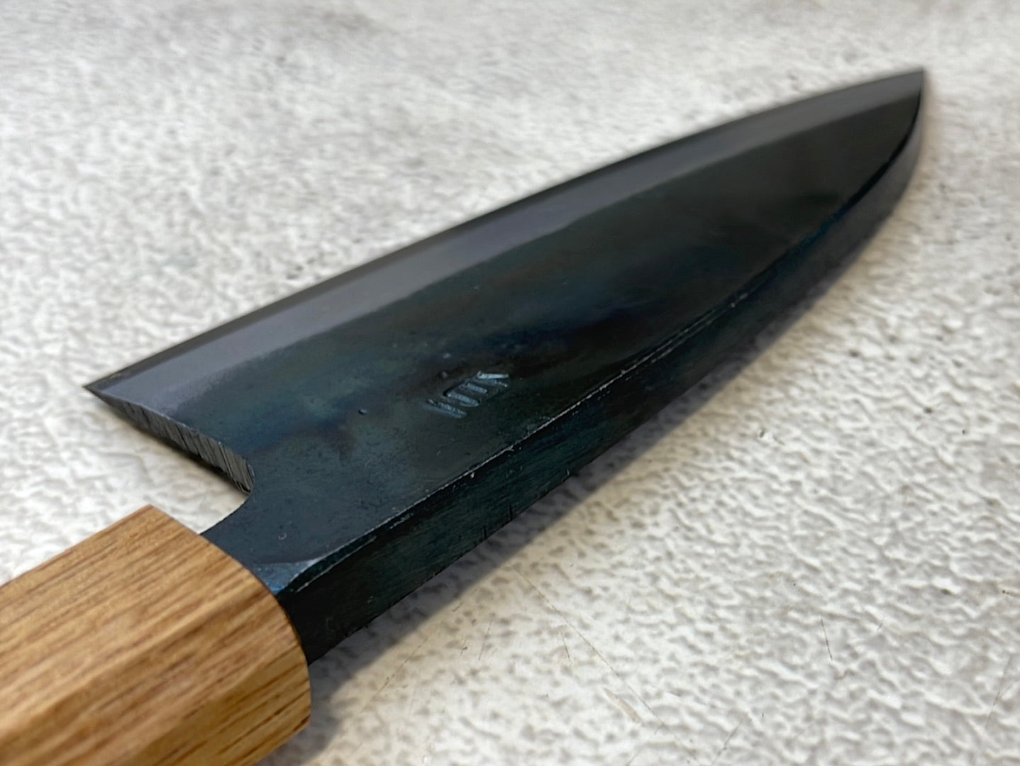 Tsukasa Shiro Kuro 120mm Deba - Shirogami Steel - Oak Octagnon Handle