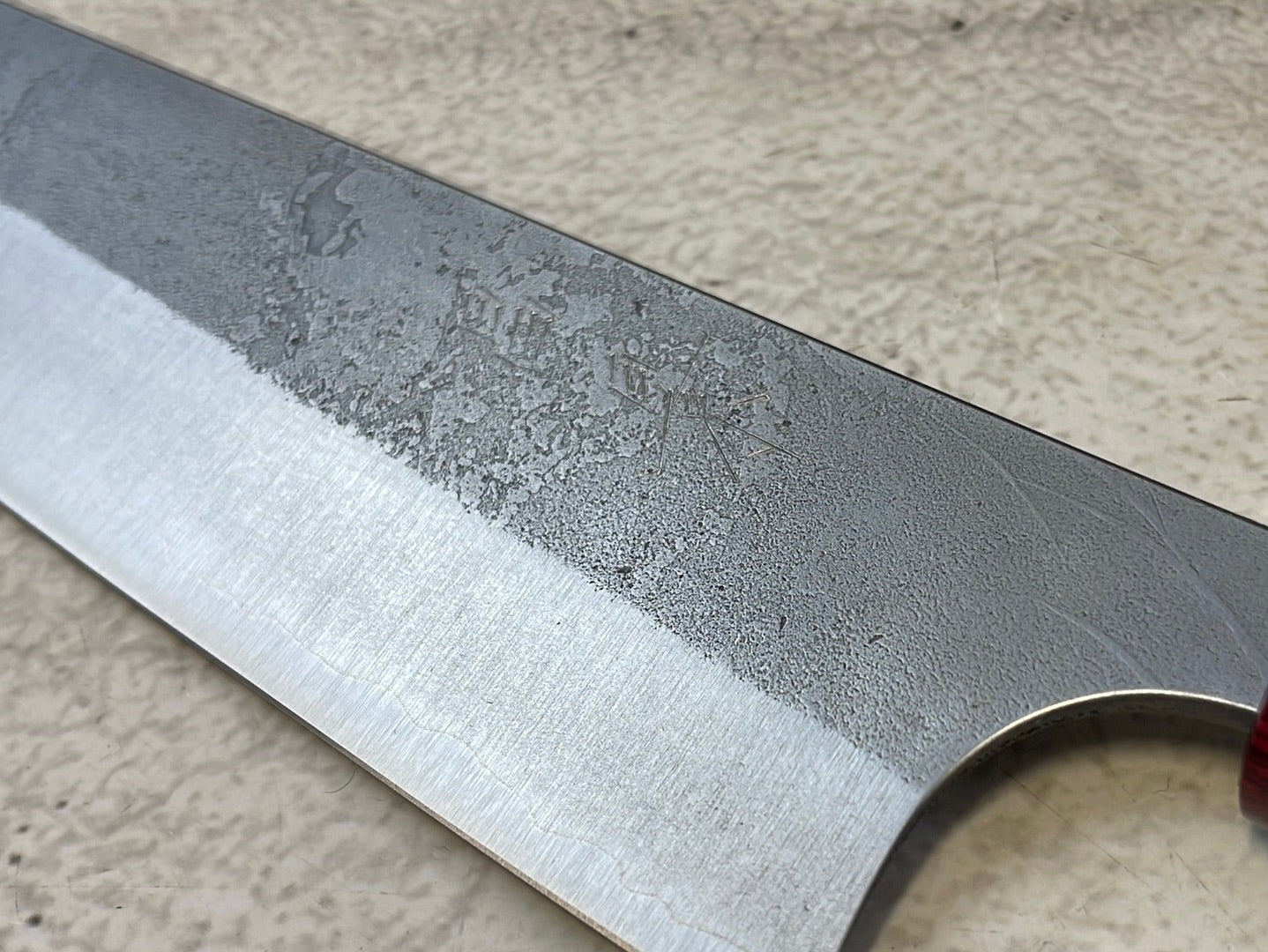 MASAKAGE YUKI Gyuto 210mm Oval Magnolia wood with Red Pakka wood