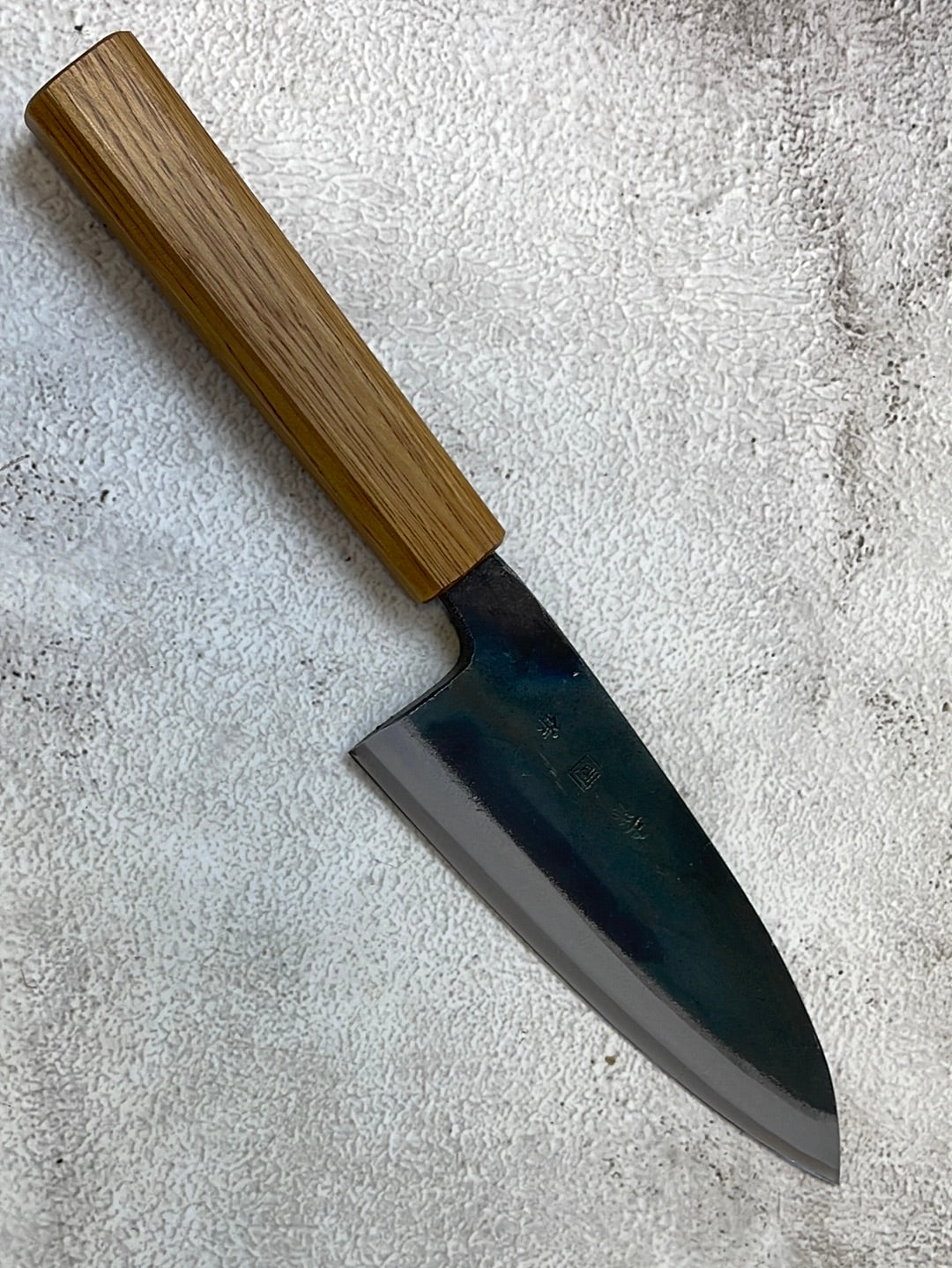 Tsukasa Shiro Kuro 150mm Deba - Shirogami Steel - Oak Octagnon Handle