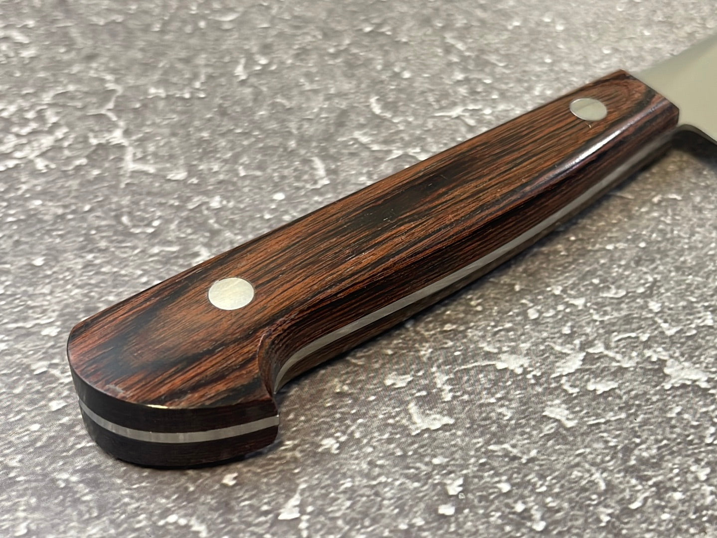 Iseya Molybdenum Petty-Utility Japanese Knife 120mm Red Pakka Wood Handle