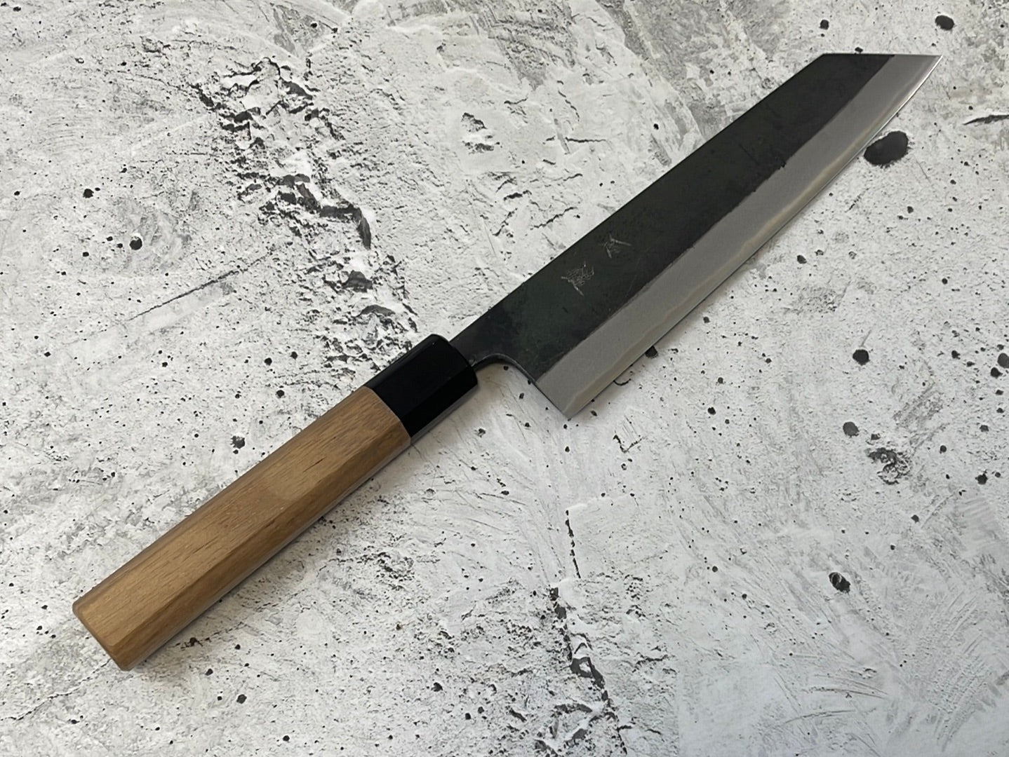 Yoshimune Kiritsuke Kurouchi 180 mm Aogami (Blue) #2 Double-Bevel