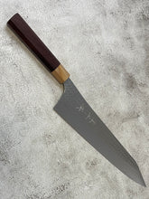 Load image into Gallery viewer, Yu Kurosaki R2(SG2) Hammered SENKO-EI WA RS8H Japanese Gyuto 270mm with Brown-Ring Octagonal Handle