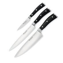 Load image into Gallery viewer, Wüsthof Classic Ikon 3 pc. Chef knife set