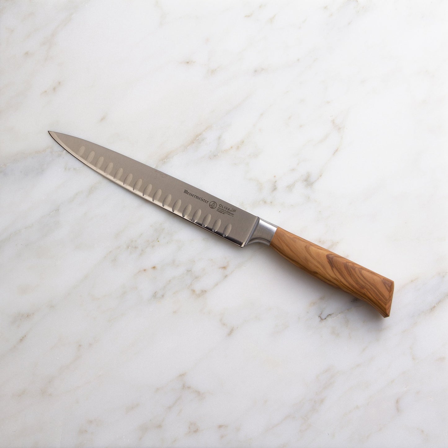 MESSERMEISTER Oliva Elité Kullenschliff Carving Knife 200mm | Olive Wood Handle