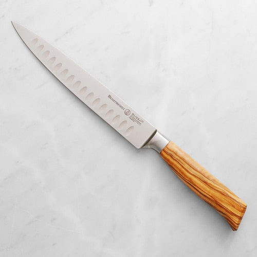 MESSERMEISTER Oliva Elité Kullenschliff Carving Knife 200mm | Olive Wood Handle