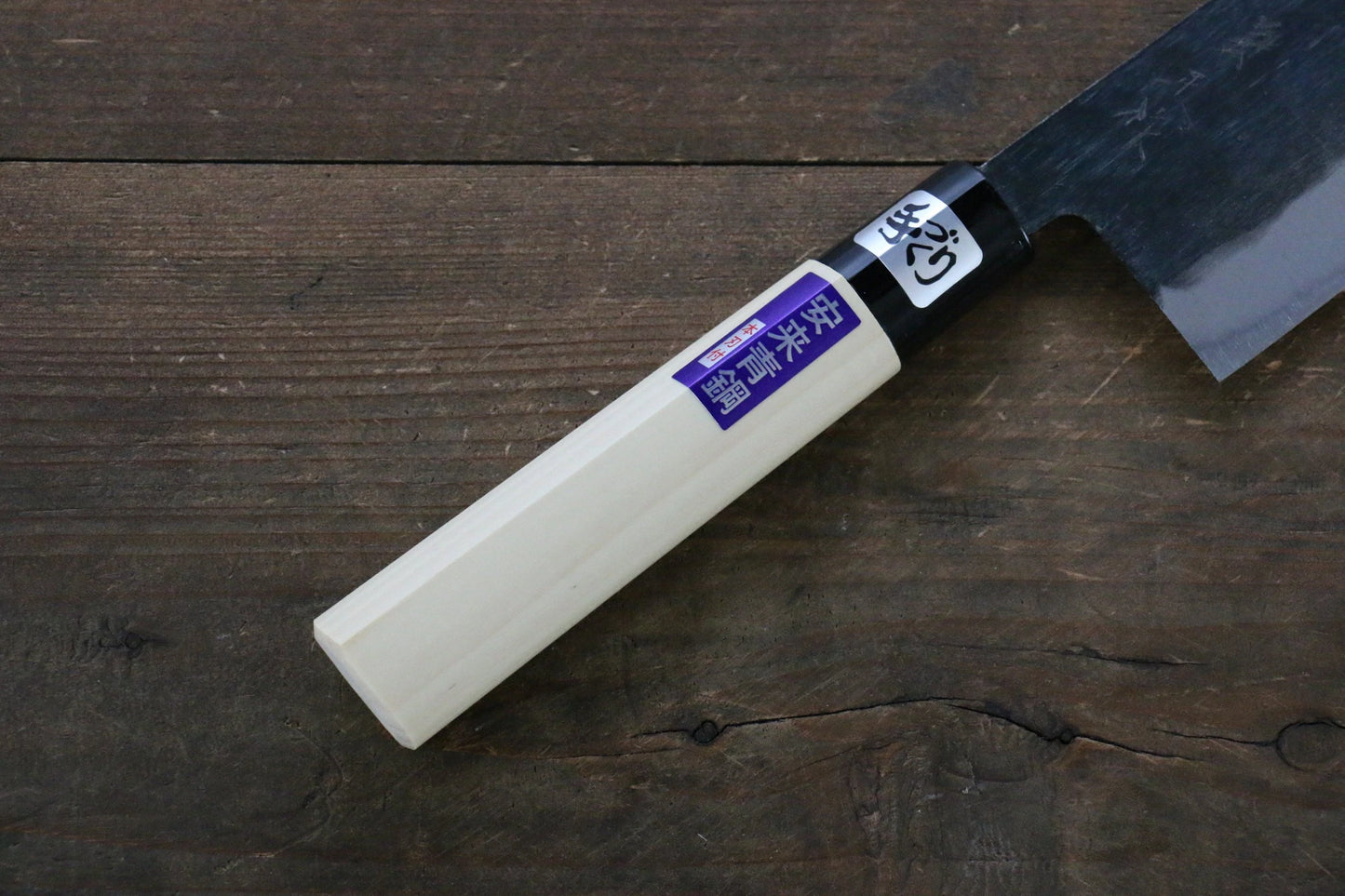 Kanetsune White Steel No.2 Kurouchi Nakiri 165mm - Magnolia Handle