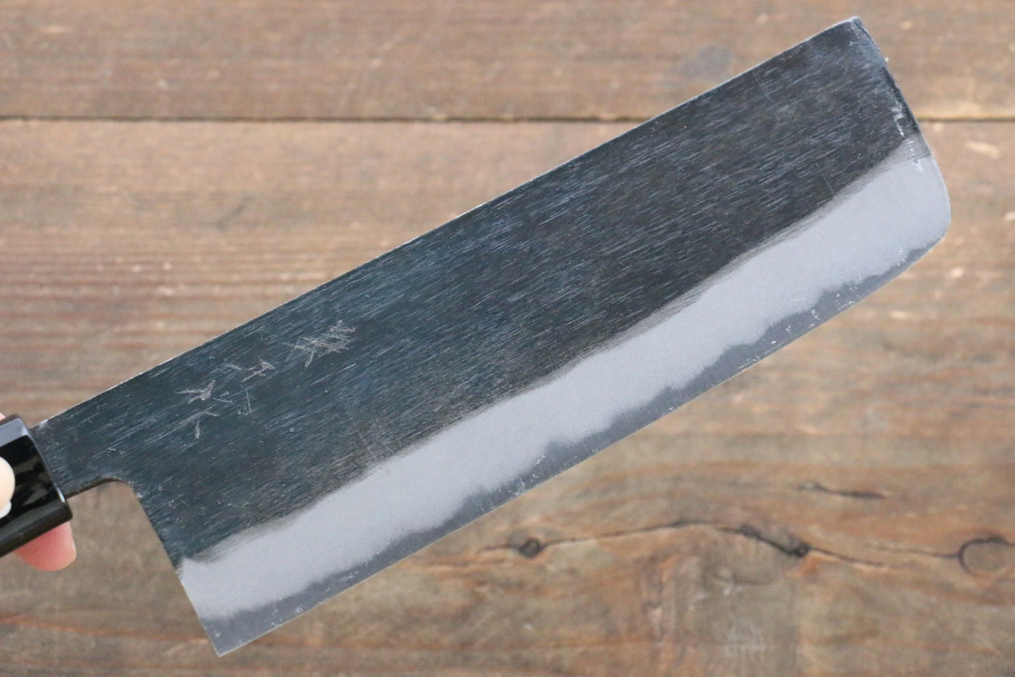 Kanetsune White Steel No.2 Kurouchi Nakiri 165mm - Magnolia Handle