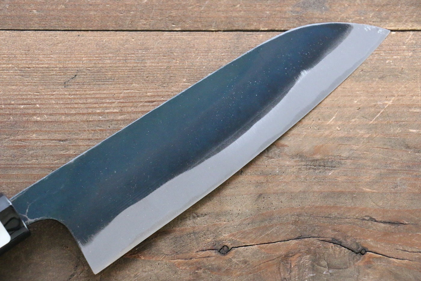 Kanetsune Blue Steel No.2 Kurouchi Santoku 165mm - Magnolia Handle