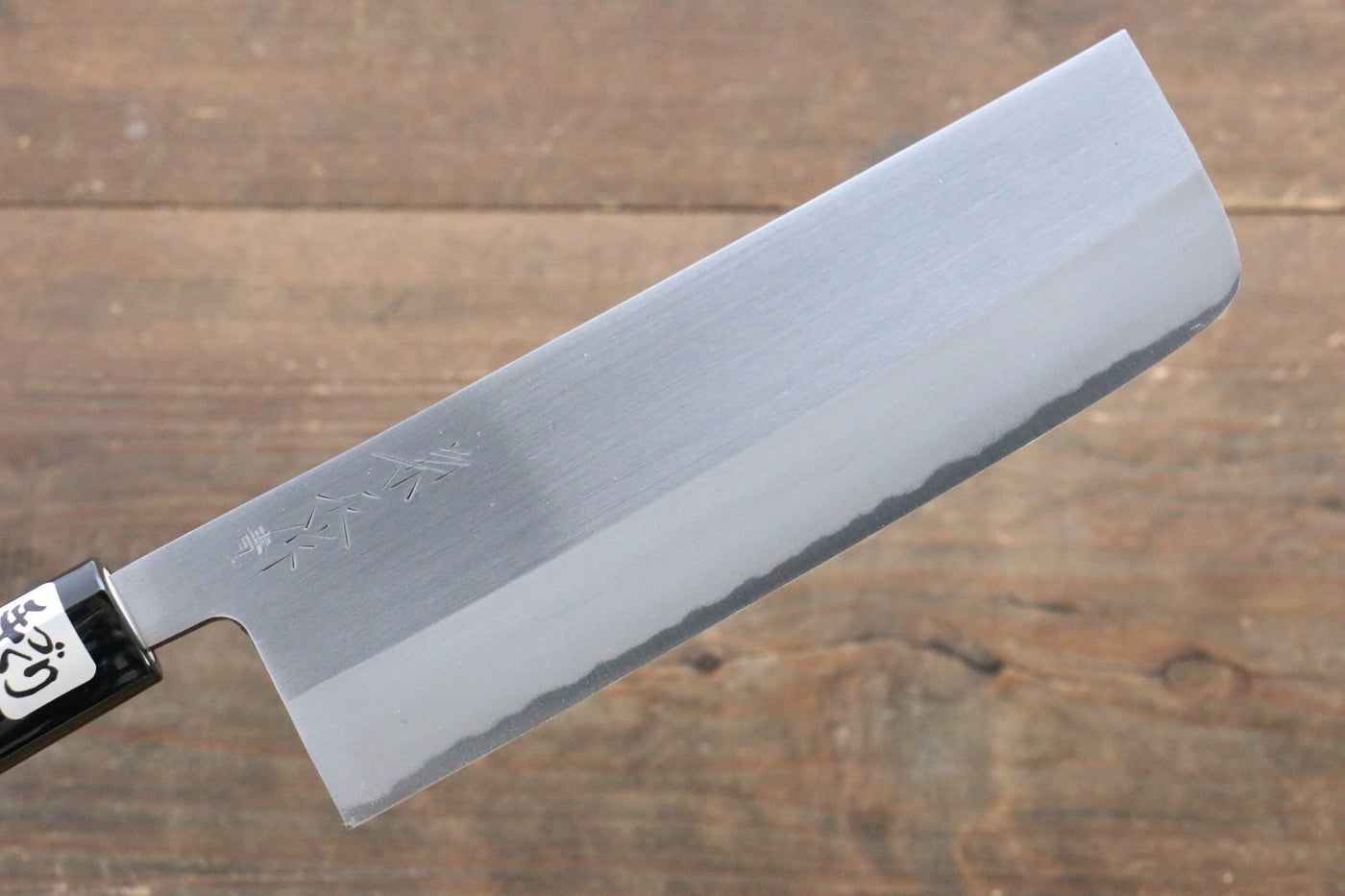 Kanetsune Blue Steel No.2 Migaki Nakiri 165mm - Magnolia Handle
