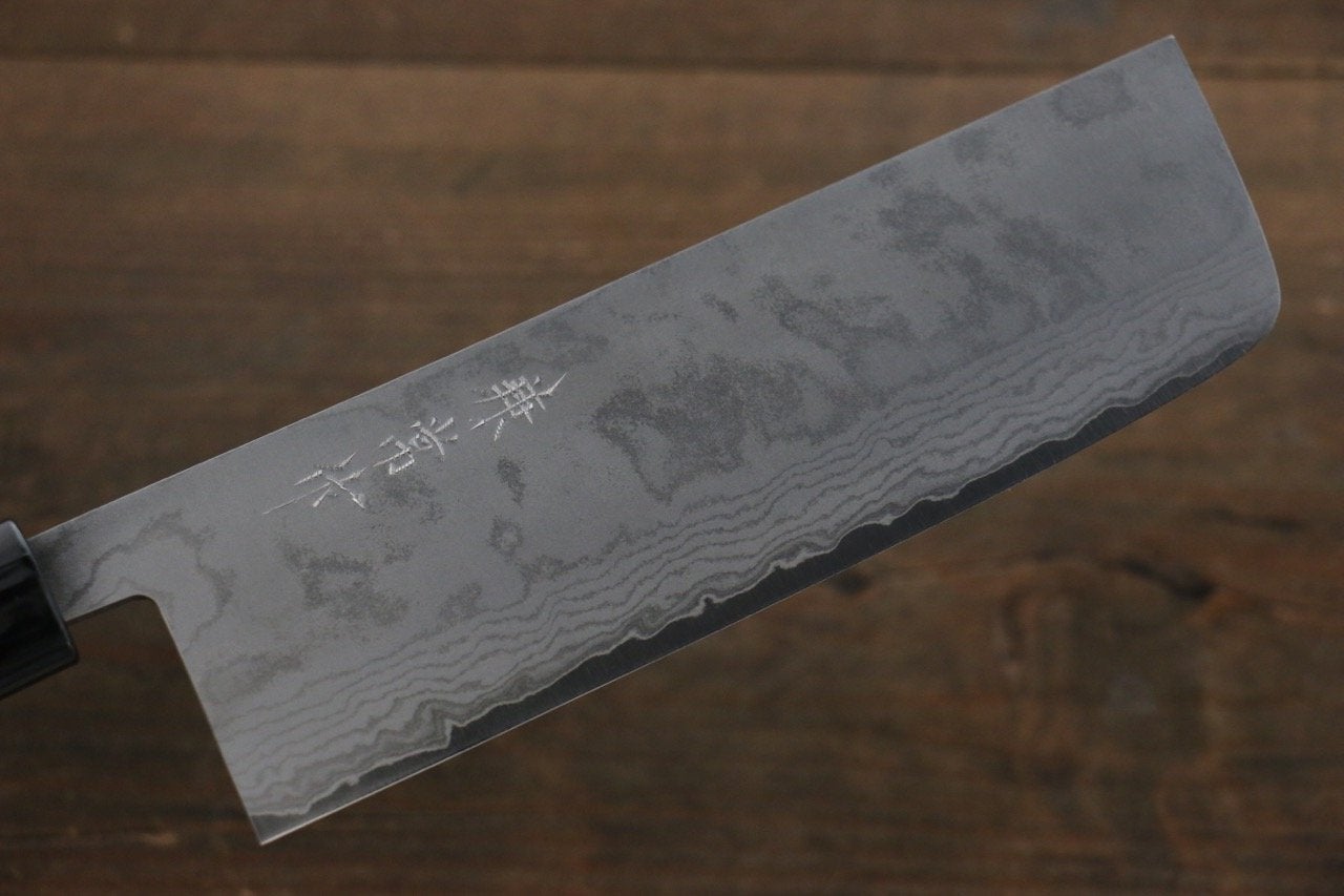 Kanetsune VG1 17-Layer Damascus Nakiri 165mm - Walnut Handle