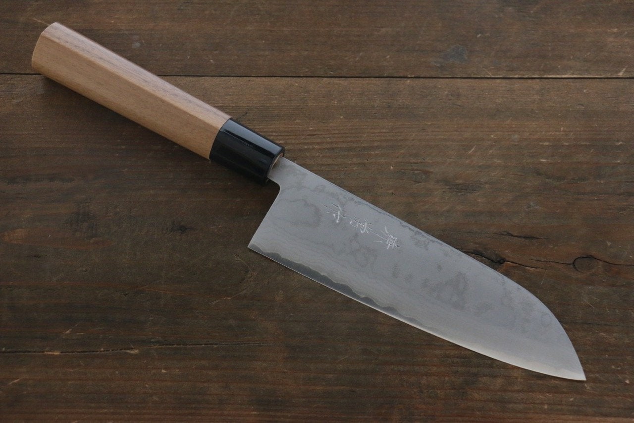 Kanetsune VG1 17-Layer Damascus Santoku 165mm - Walnut Handle