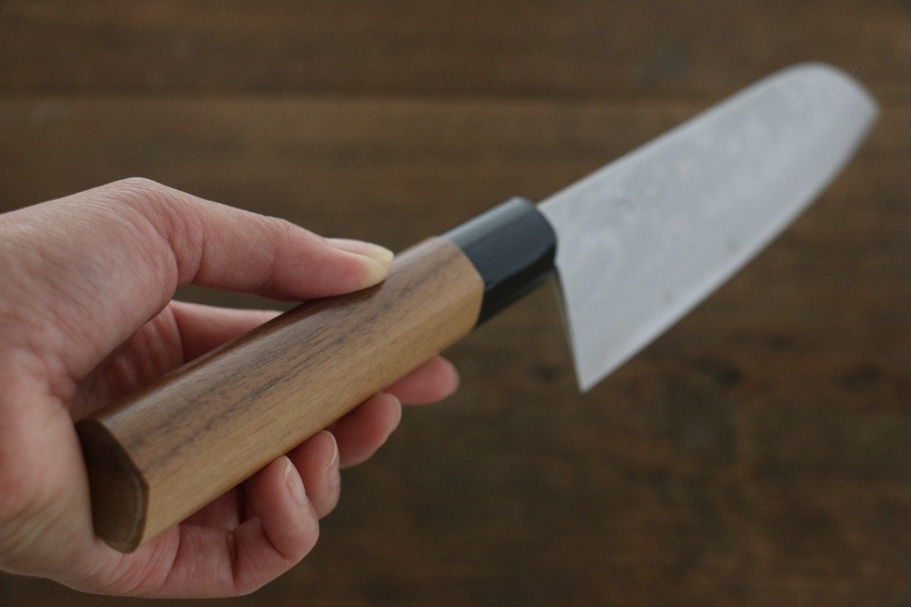 Kanetsune VG1 17-Layer Damascus Santoku 165mm - Walnut Handle
