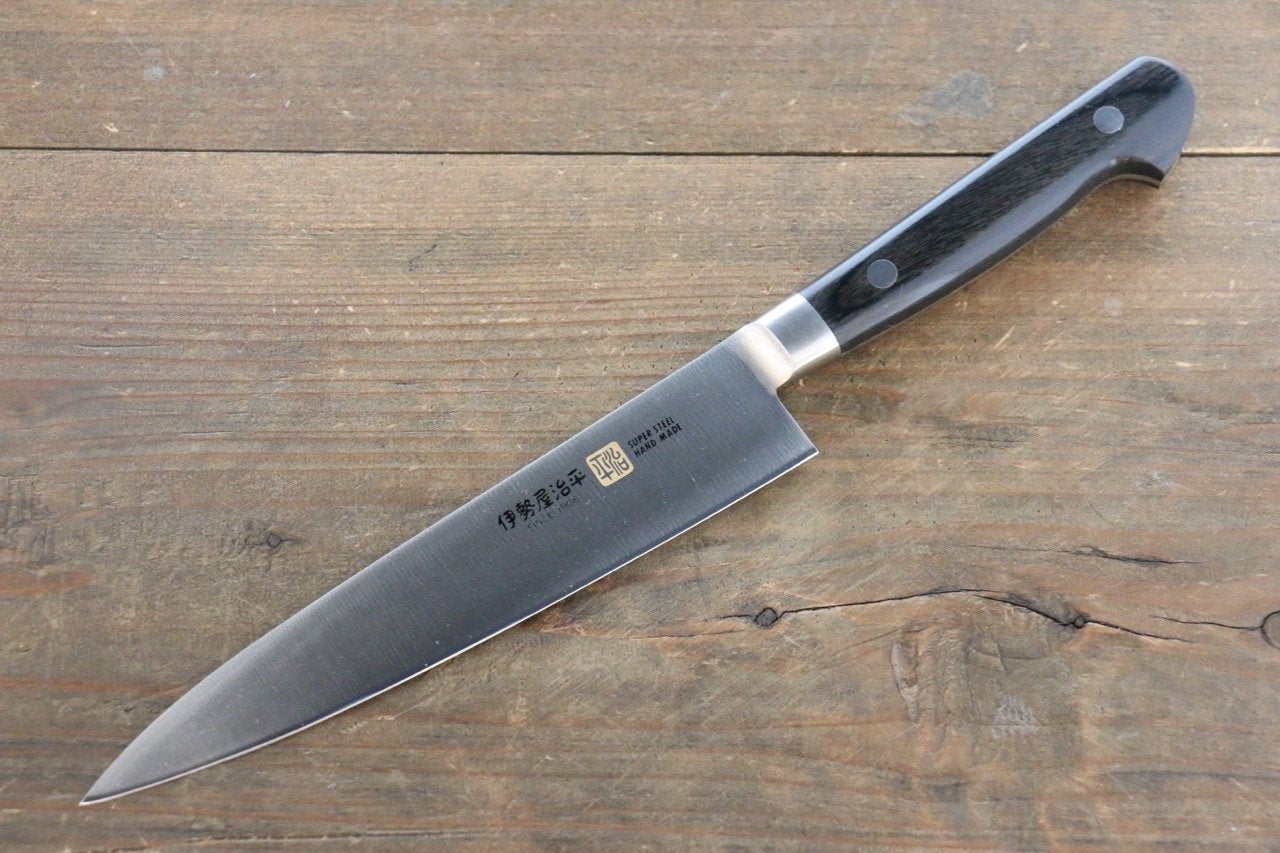 Iseya Molybdenum Petty-Utility Japanese Knife 150mm Black Pakka Wood Handle