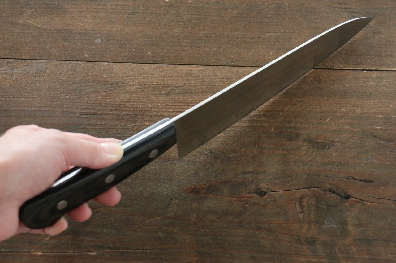 Iseya Molybdenum Gyuto Japanese Knife 180mm Black Pakka Wood Handle