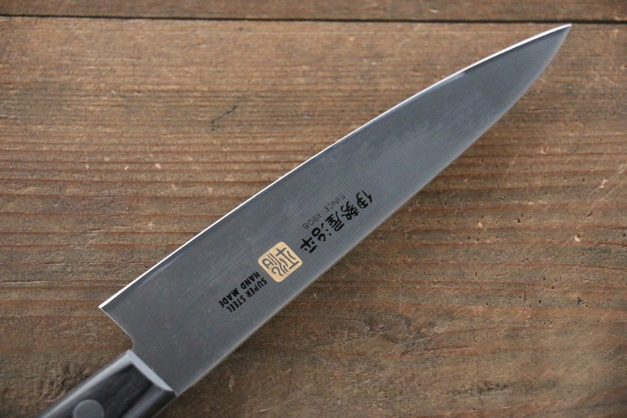 Iseya Molybdenum Petty-Utility Japanese Knife 120mm Black Pakka Wood Handle
