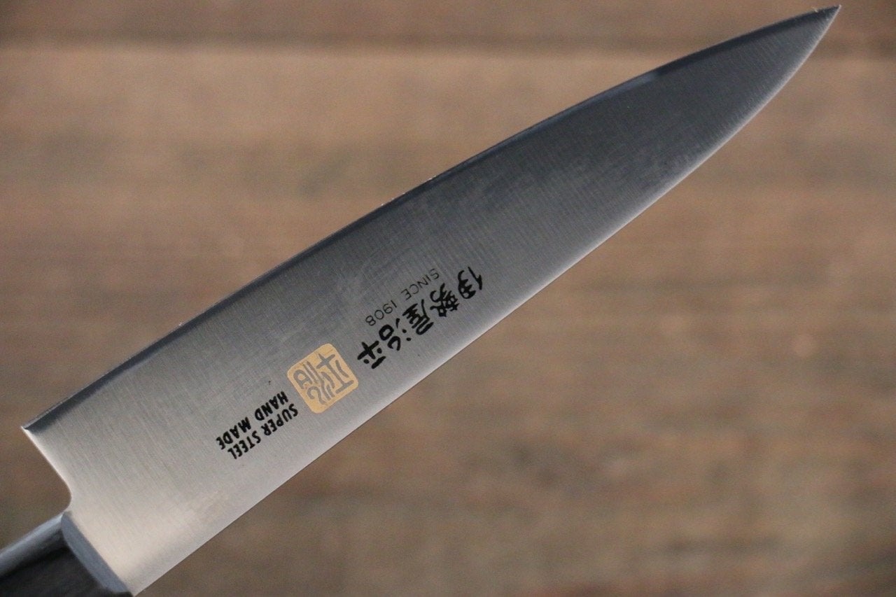 Iseya Molybdenum Petty-Utility Japanese Knife 120mm Black Pakka Wood Handle