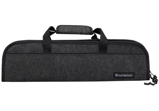 MESSERMEISTER Charcoal Felt Knife Roll 5 Pocket | Professional Chef Knife Bag