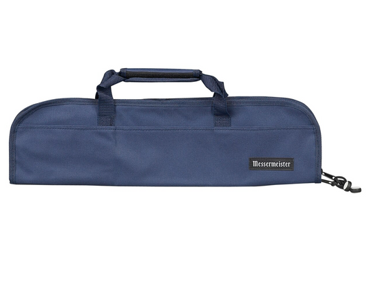 MESSERMEISTER Navy Blue Knife Roll 5 Pocket | Professional Chef Knife Bag