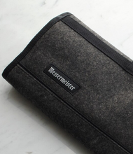 Load image into Gallery viewer, Messermeister Knife Roll Charcoal 8 Pocket Felt