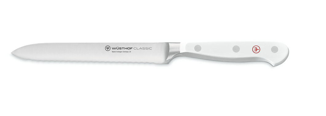 Wusthof Classic White Serrated Utility knife 14 cm