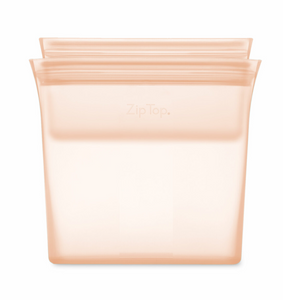 Zip Top Bag Set Peach (Set of 2)