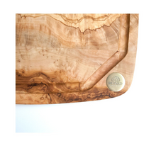 Load image into Gallery viewer, Olivewood Board NERRO GM 40x29x1, 9cm with cotton bag and beewax badge