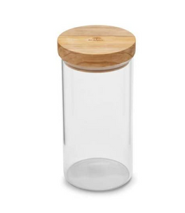 Jar Borosilicate Glass With Olive Wood Lid