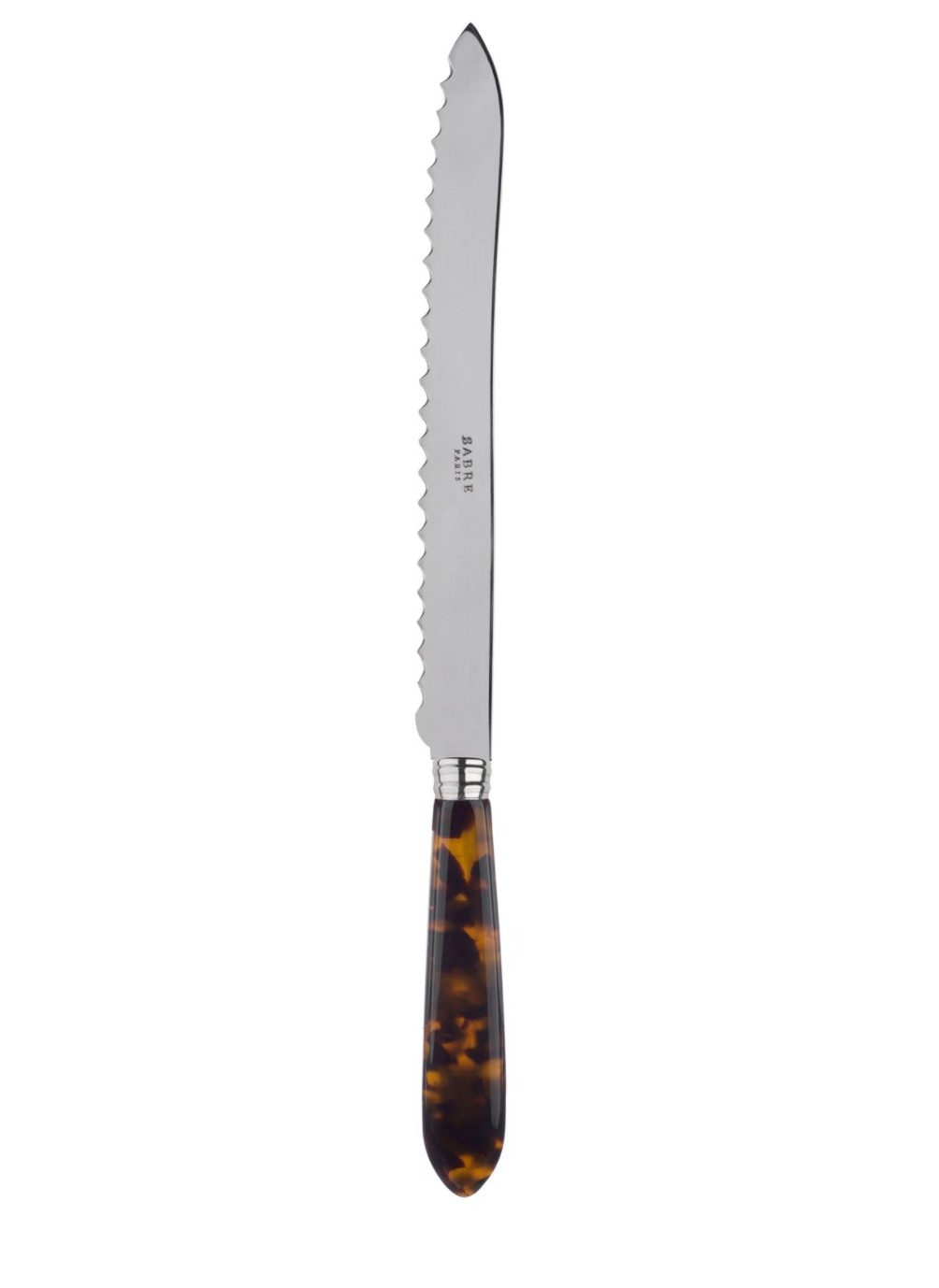 Sabre Tortoise Bread Knife - Faux Tortoise