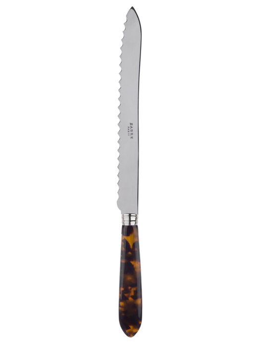 Sabre Tortoise Bread Knife - Faux Tortoise