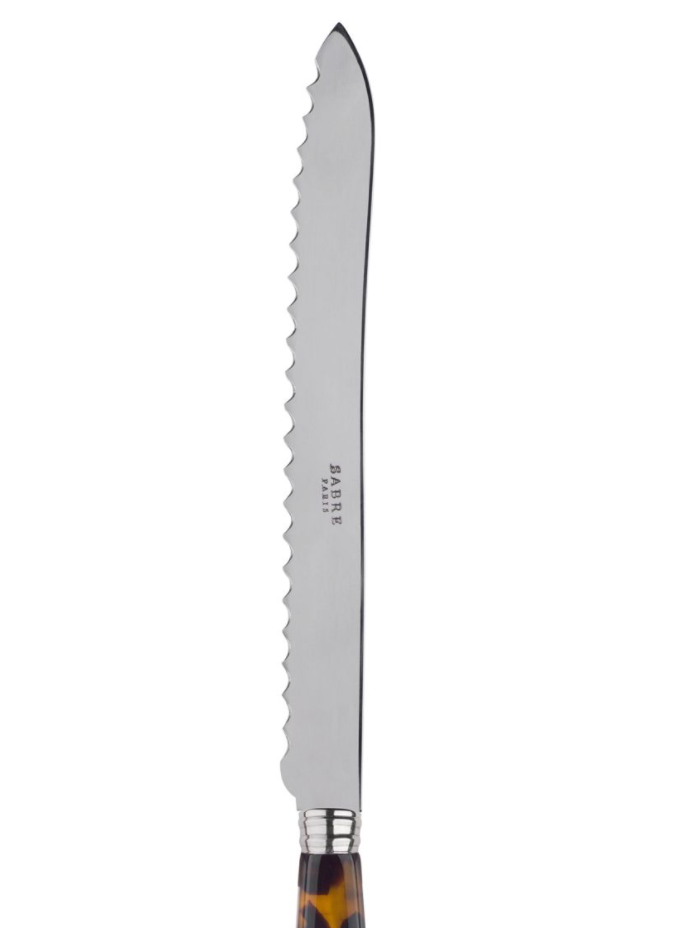 Sabre Tortoise Bread Knife - Faux Tortoise