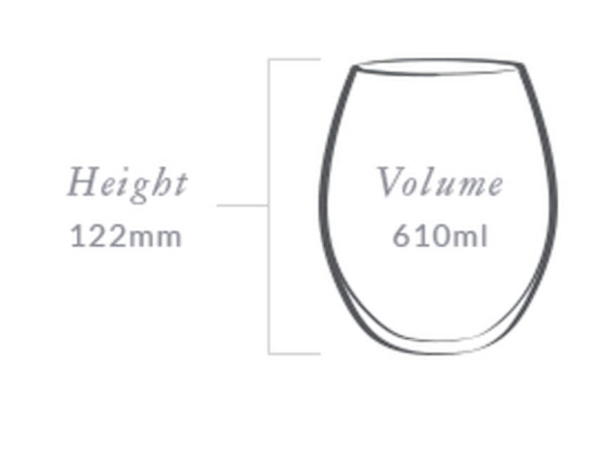Plumm Outdoors Stemless RED Wine Glass (Four Pack)