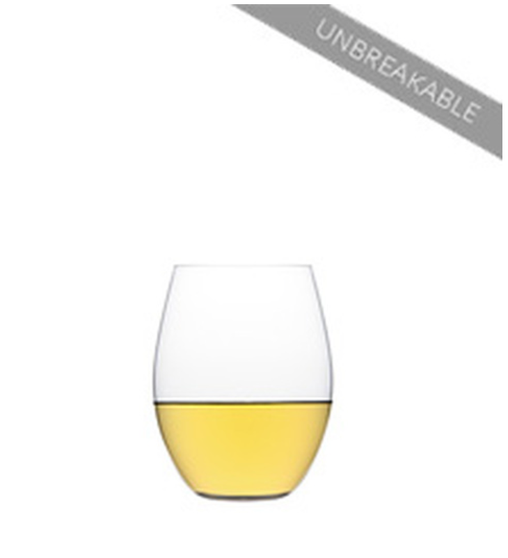 Plumm Outdoors Stemless WHITE Wine Glass (Four Pack)