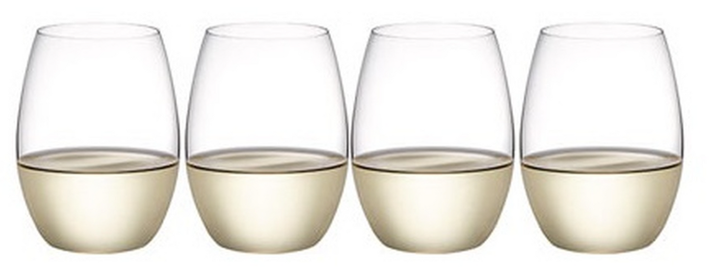 Plumm Outdoors Stemless WHITE Wine Glass (Four Pack)