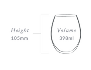 Plumm Outdoors Stemless WHITE Wine Glass (Four Pack)