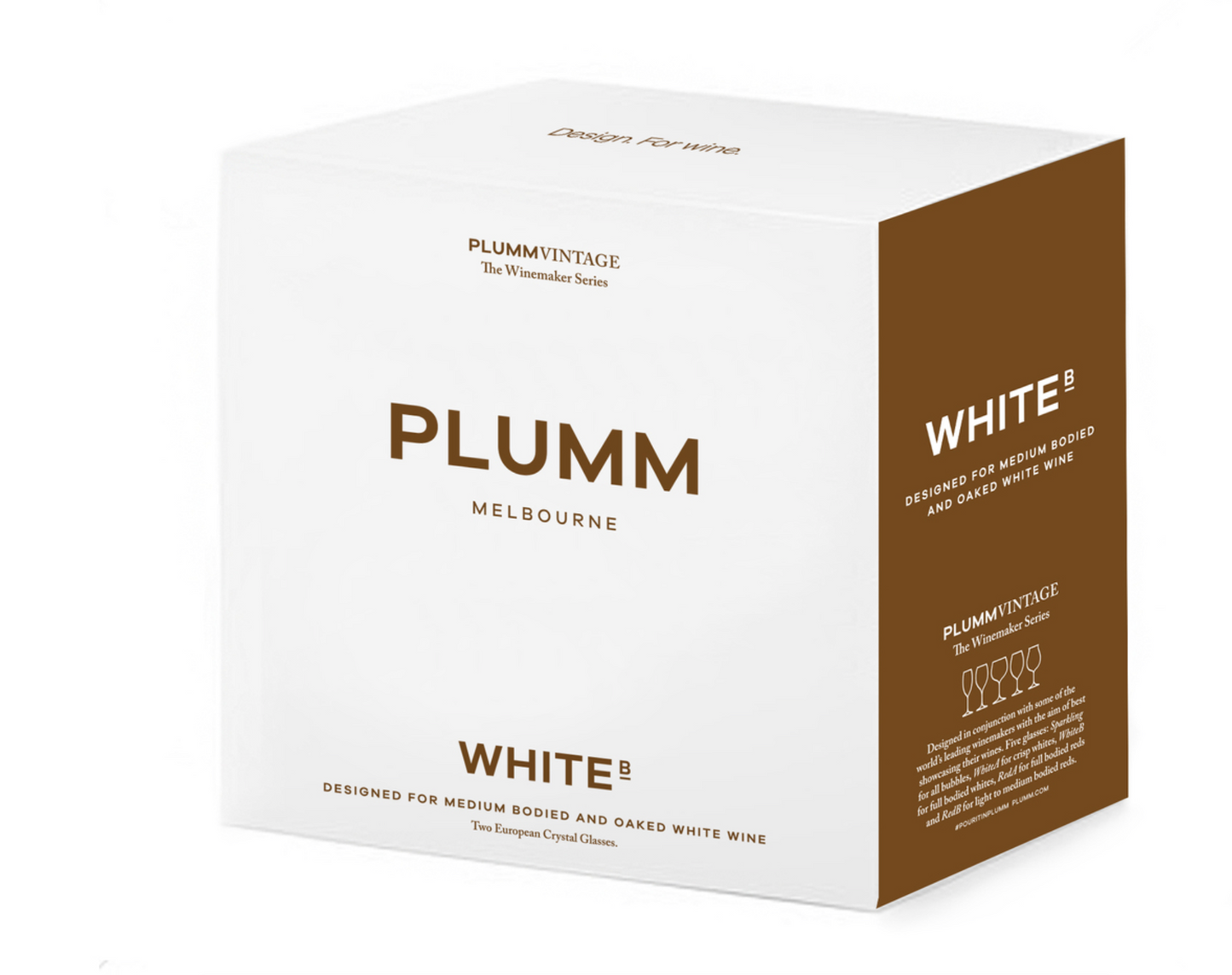 Plumm Vintage Crystal WHITEb Wine Glass (Twin Pack)