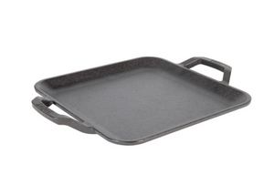 LODGE COOKWARE 28cm Square Cast Iron Chef Style Griddle