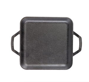 LODGE COOKWARE 28cm Square Cast Iron Chef Style Griddle