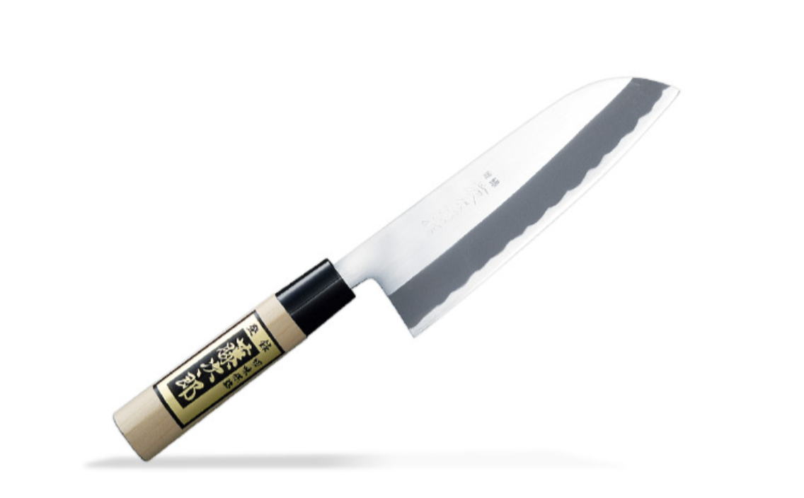 Tojiro Double-Edged Shirogami Santoku Knife 16.5cm (Grinding Finished)