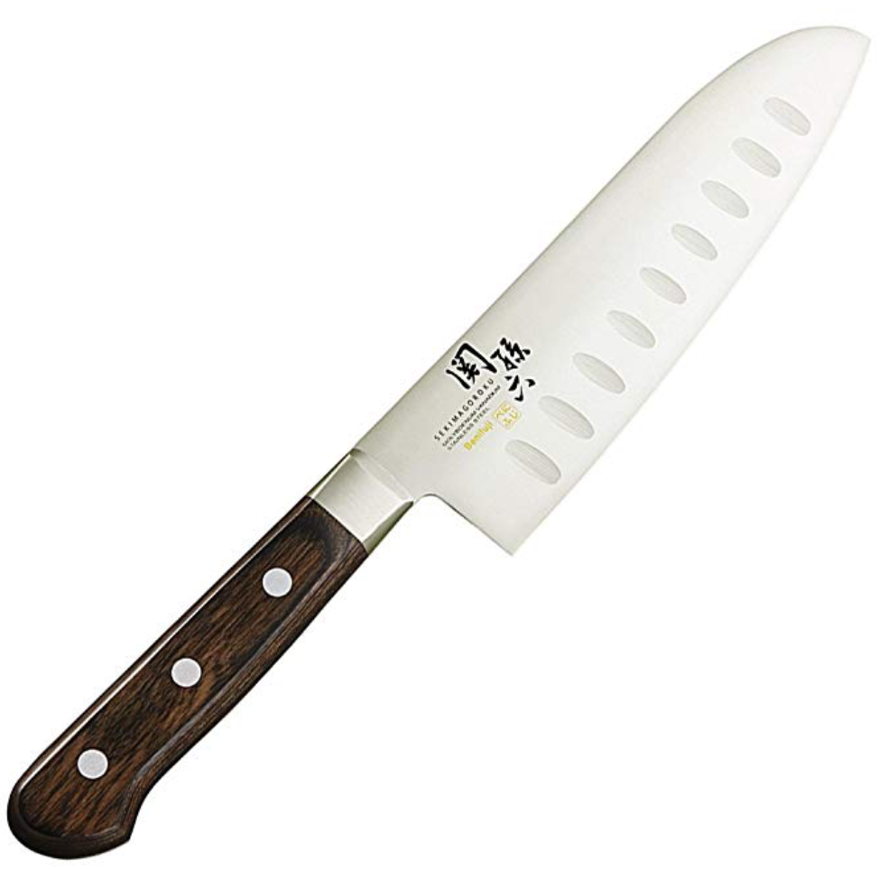 Seki Magoroku Benifuji Scalloped Santoku Knife 16.5cm