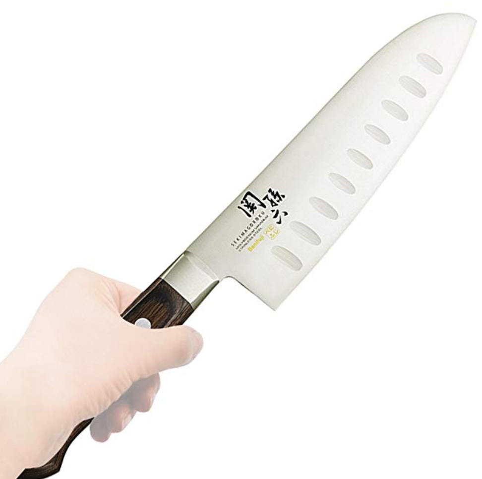 Seki Magoroku Benifuji Scalloped Santoku Knife 16.5cm