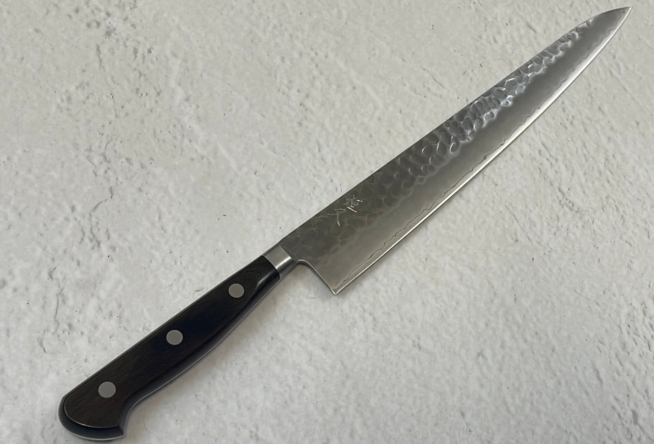 Tsunehisa AUS-8 Tsuchime Sujihiki Knife 270mm Brown Pakka Wood - Made in Japan 🇯🇵