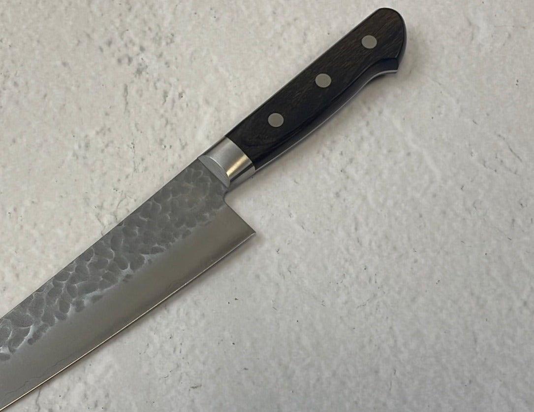 Tsunehisa AUS-8 Tsuchime Gyuto Knife 180mm Brown Pakka Wood - Made in Japan 🇯🇵